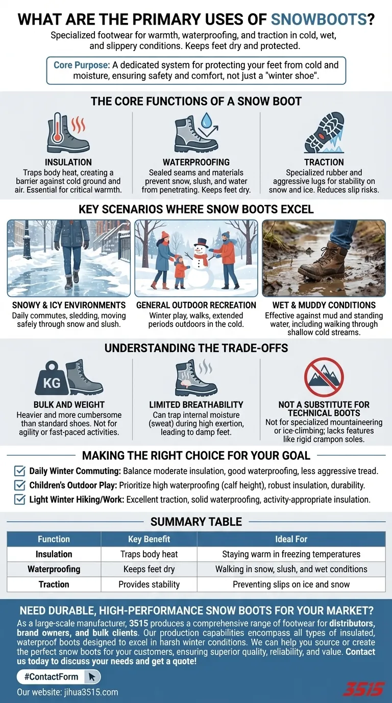 Quelles sont les utilisations principales des bottes de neige ? Le guide ultime des chaussures d'hiver Guide Visuel