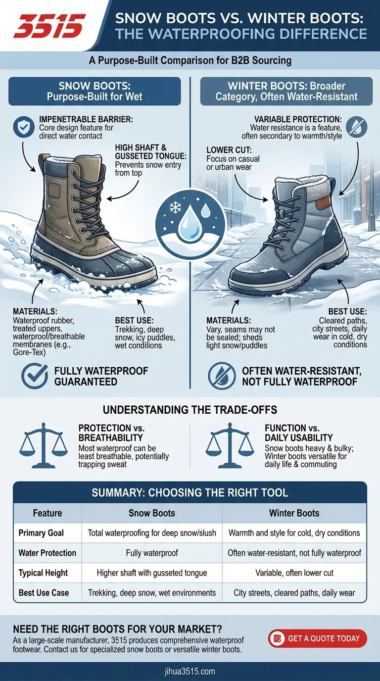 Comment les bottes de neige diffèrent-elles des bottes d'hiver en termes d'imperméabilité ? Un guide pour choisir les bonnes chaussures d'hiver Guide Visuel