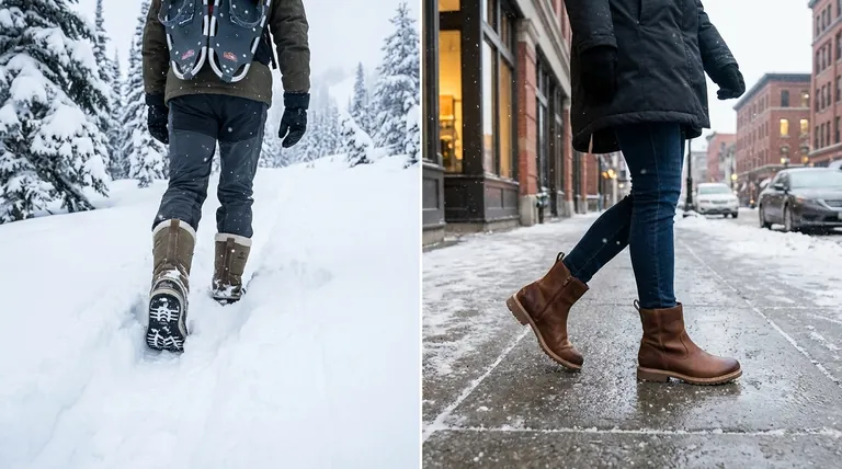 Quelles sont les différences d'utilisation entre les bottes de neige et les bottes d'hiver ? Un guide pour choisir la bonne chaussure