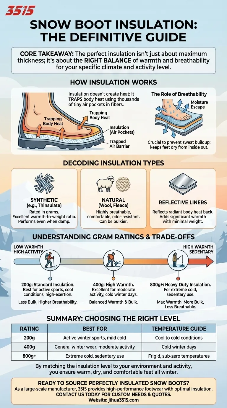 Quelle est l'isolation des bottes de neige ? Un guide pour rester au chaud et au sec Guide Visuel