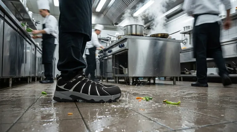 ما هي الأحذية المقاومة للانزلاق ولماذا هي مهمة للعاملين في المطاعم؟ ضمان سلامة الفريق وتقليل المسؤولية