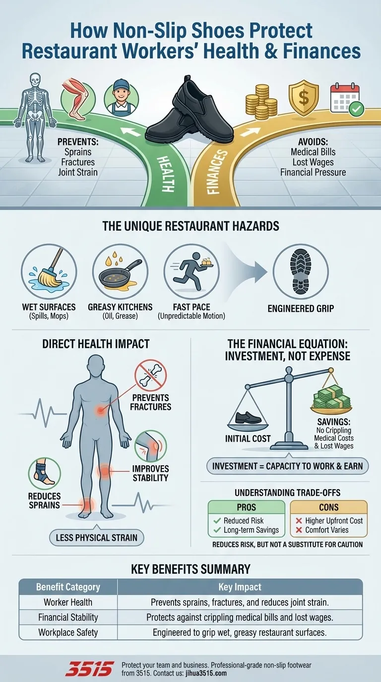 Comment les chaussures antidérapantes bénéficient-elles à la santé et aux finances des employés de restaurant ? Un investissement vital pour la sécurité et la stabilité Guide Visuel