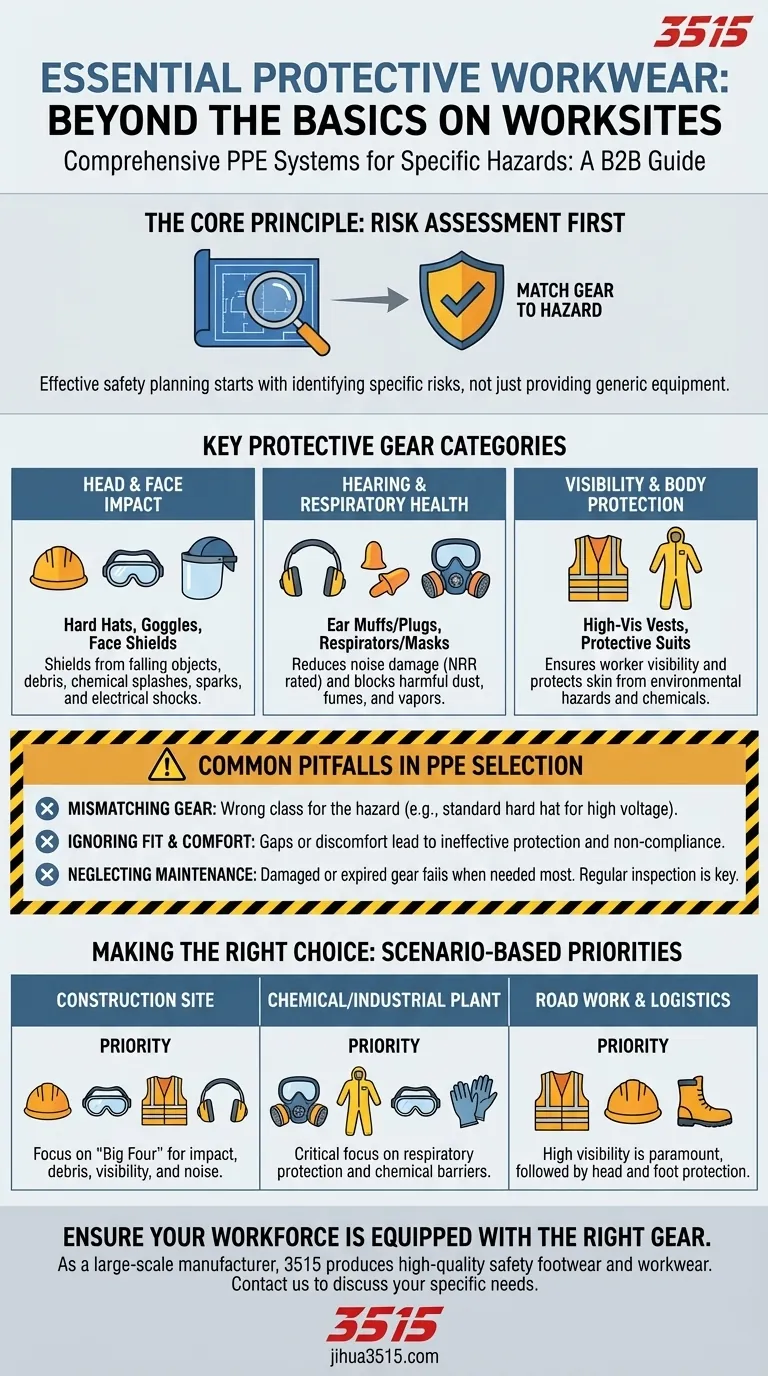 ¿Qué otros tipos de ropa de trabajo protectora se utilizan comúnmente en las obras? EPP esencial para una seguridad completa Guía Visual