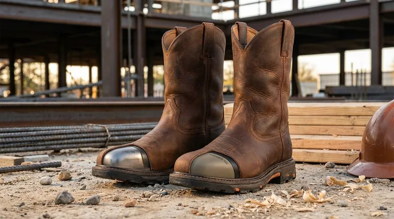 ما هي الميزات المحددة التي تتميز بها أحذية العمل الغربية لحماية الأصابع؟ دليل لأغطية الأصابع الفولاذية والمركبة