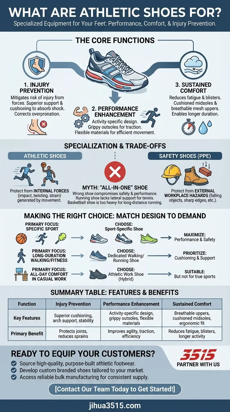 What are athletic shoes for? Enhance Performance and Prevent Injury with Purpose-Built Footwear Visual Guide