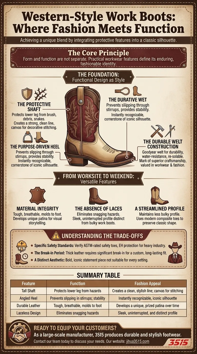 Comment les bottes de travail de style occidental combinent-elles mode et fonctionnalité ? Un guide de la durabilité élégante Guide Visuel