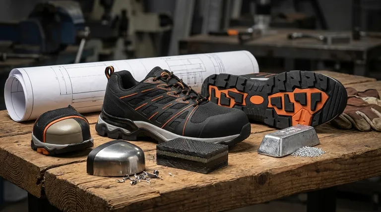 ¿Cuáles son los materiales principales utilizados en las botas de seguridad con puntera reforzada? ¿Acero, compuesto o aleación?