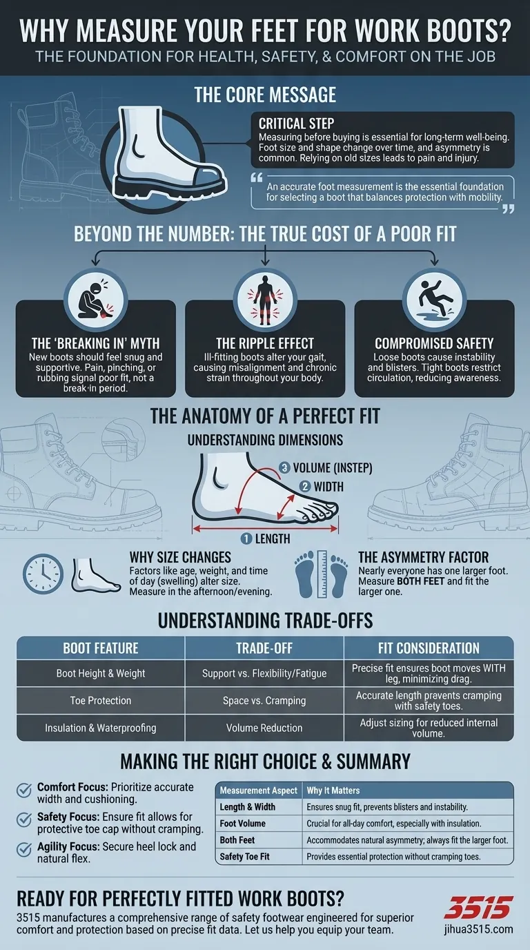 ¿Por qué es importante medirse los pies al comprar botas de trabajo? Evita el dolor y aumenta la seguridad Guía Visual