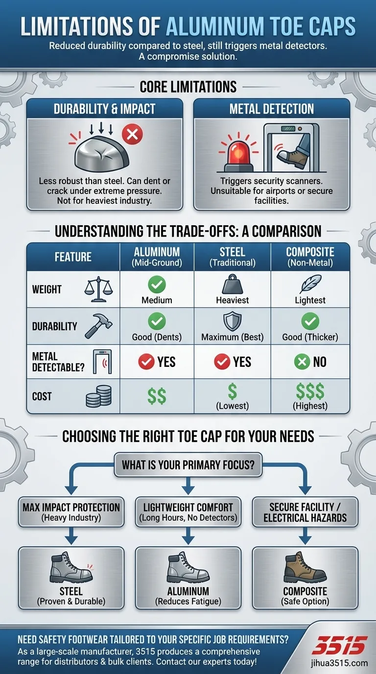 Quelles sont les limites des embouts de sécurité en aluminium ? Un guide sur la résistance, le poids et la détection de métaux Guide Visuel