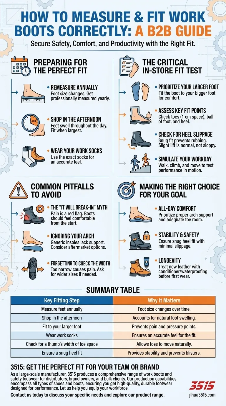 Was sind einige Tipps, um Arbeitsstiefel richtig zu messen und anzupassen? Sorgen Sie für ganztägigen Komfort und Sicherheit Visuelle Anleitung