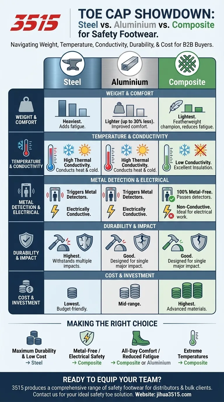钢包头、铝包头和复合材料包头有何区别？选择适合您工作的安全包头 图解指南