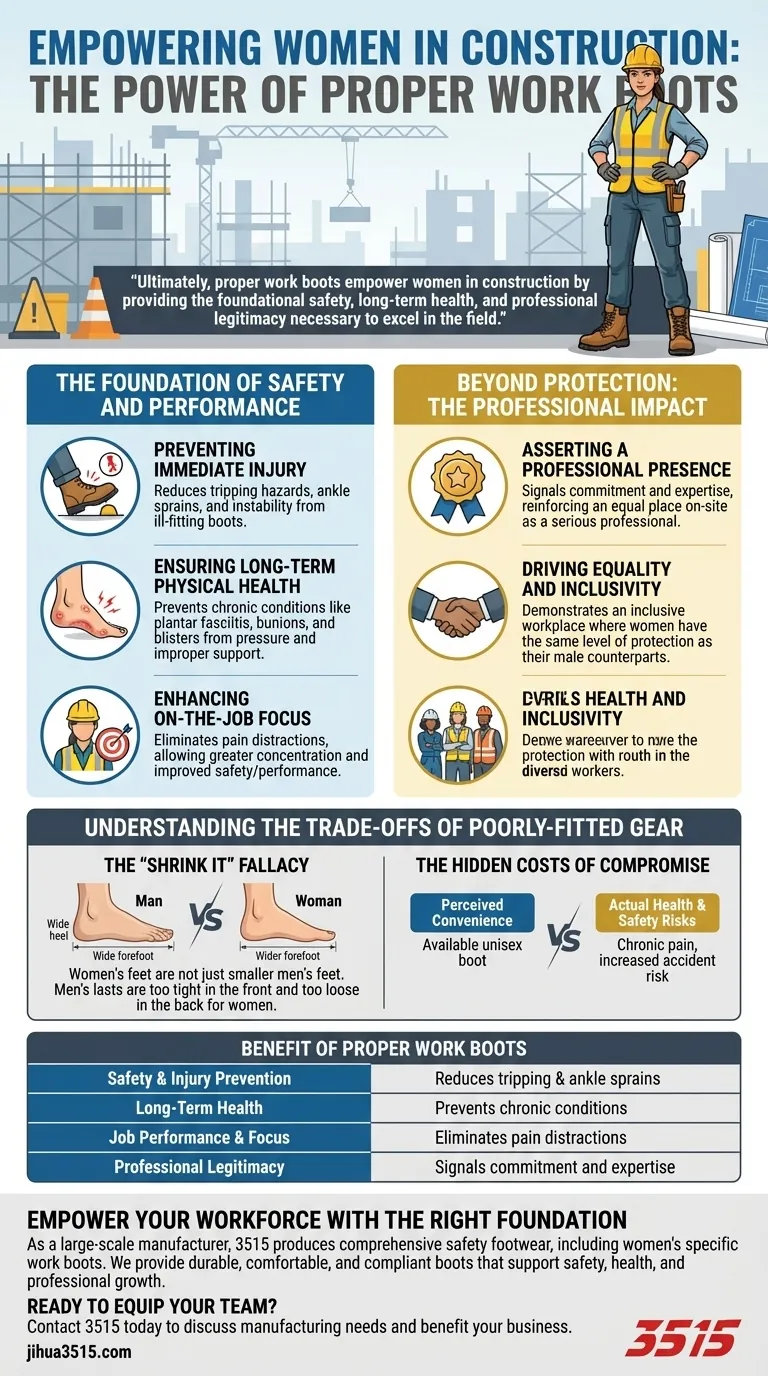 Comment le port de bottes de travail appropriées permet-il aux femmes de réussir dans la construction ? Construire une carrière sûre et réussie Guide Visuel