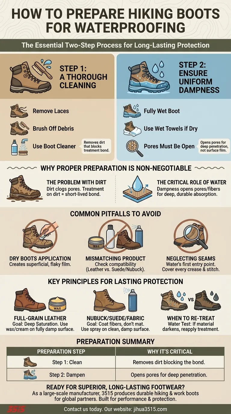 Comment faut-il préparer les chaussures de randonnée avant d'appliquer un traitement imperméabilisant ? Assurez une protection profonde et durable Guide Visuel