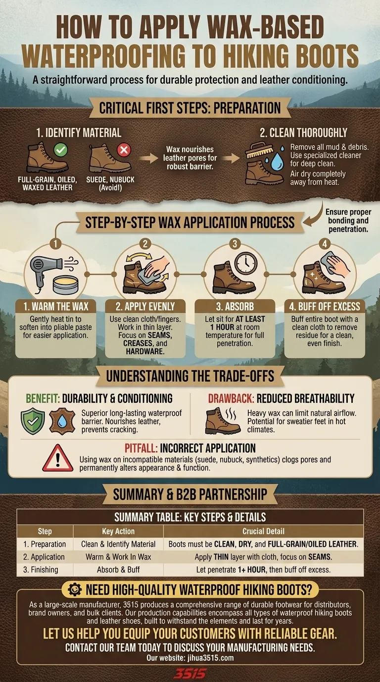 ¿Cómo se aplica el impermeabilizante a base de cera a las botas de montaña? Una guía paso a paso para una protección máxima Guía Visual