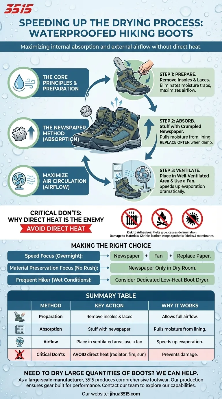 Quelle est une bonne méthode pour accélérer le séchage des chaussures de randonnée imperméabilisées ? Séchez-les rapidement et en toute sécurité Guide Visuel