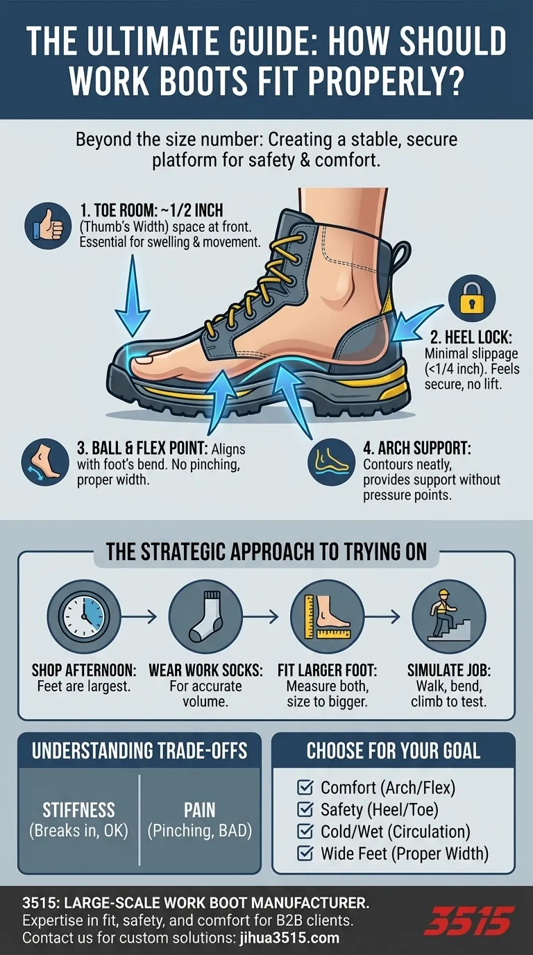 How should work boots fit properly? A Guide to All-Day Comfort and Safety Visual Guide