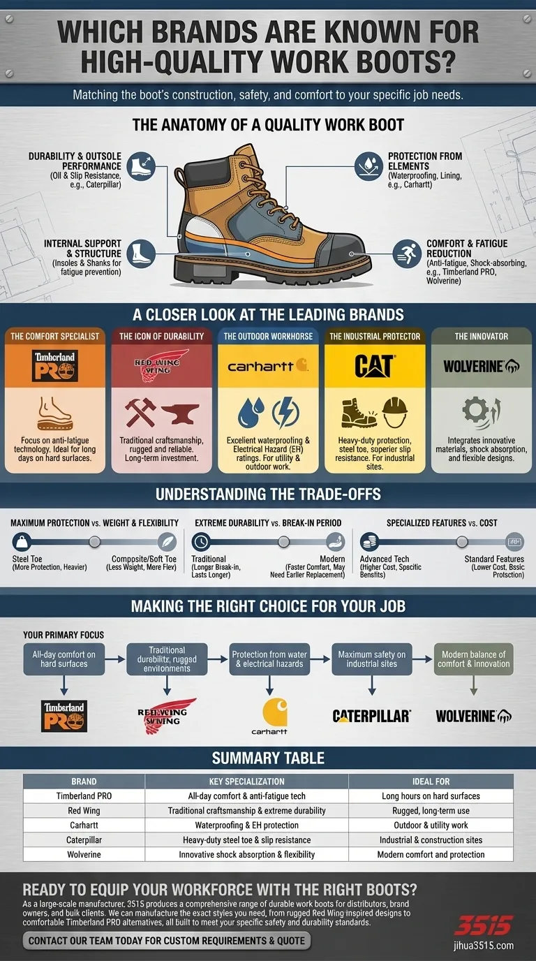 Какие бренды известны высококачественной рабочей обувью? Руководство по прочной и безопасной обуви Визуальное руководство