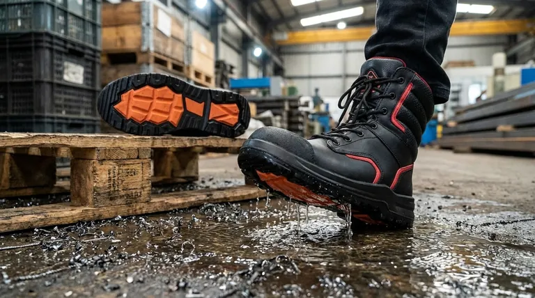 Perché le scarpe con punta in acciaio sono vantaggiose sui pavimenti scivolosi? Trazione superiore e prevenzione delle cadute