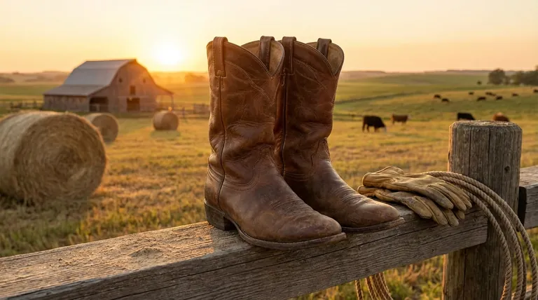 Quels sont les avantages de porter des bottes de cowboy pour le travail à la ferme ? Durabilité et maintien de la cheville inégalés