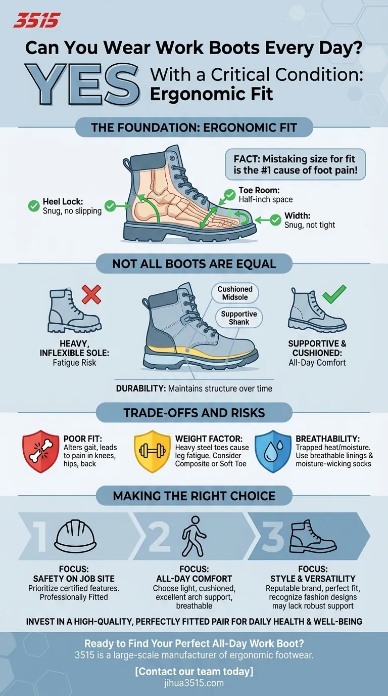 Você pode usar botas de trabalho todos os dias? O guia essencial para conforto e segurança durante todo o dia Guia Visual