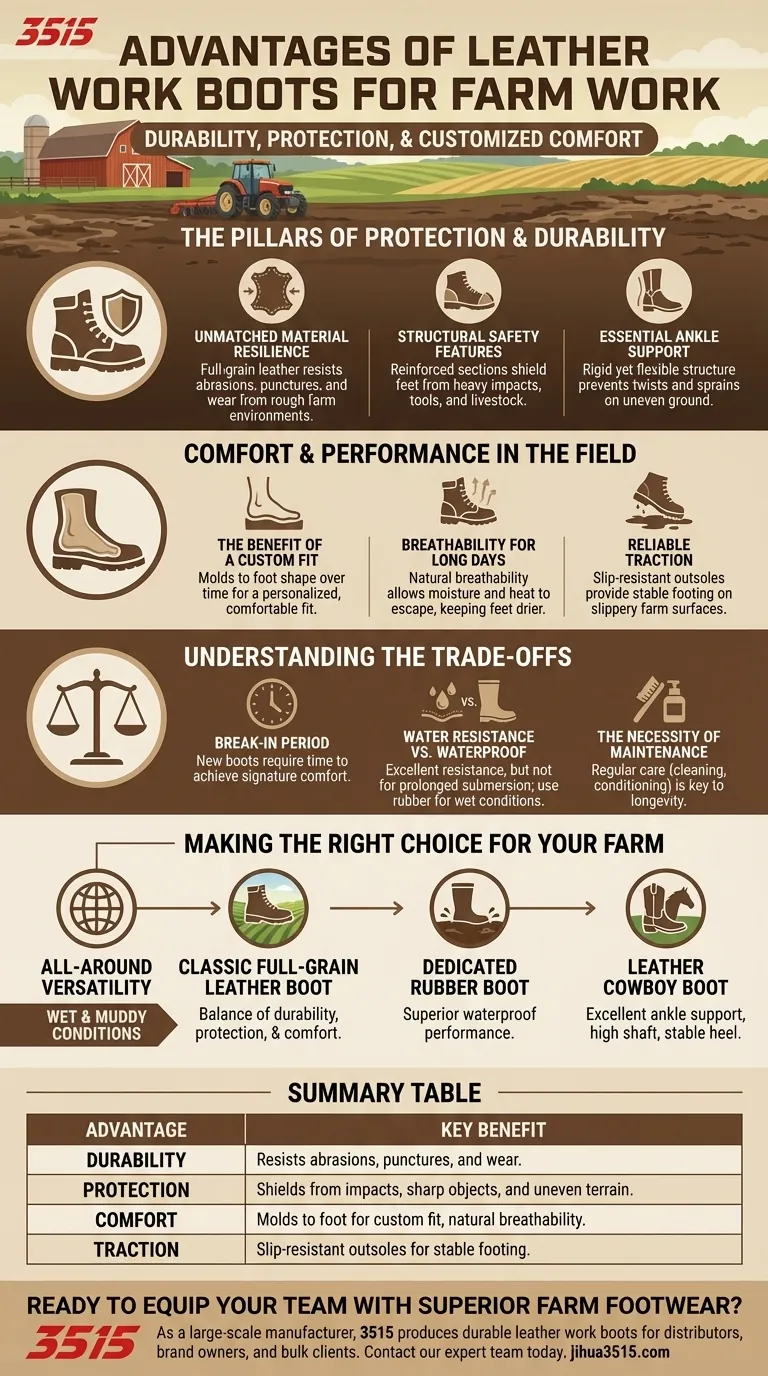 Quels sont les avantages des bottes de travail en cuir pour le travail à la ferme ? Durabilité et protection inégalées Guide Visuel