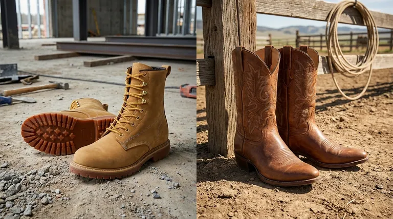 Quelle est la différence entre une botte de cowboy et une botte de travail ? Choisir la bonne chaussure pour votre tâche