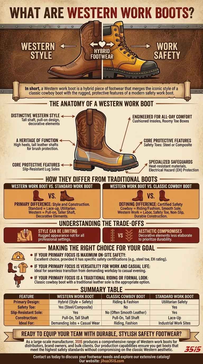 ウエスタンワークブーツとは？ 安全性とスタイルの究極ガイド ビジュアルガイド