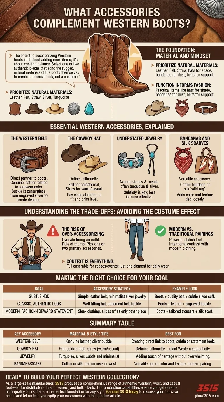 Quels accessoires complètent les bottes western ? Maîtriser l'art du style western authentique Guide Visuel