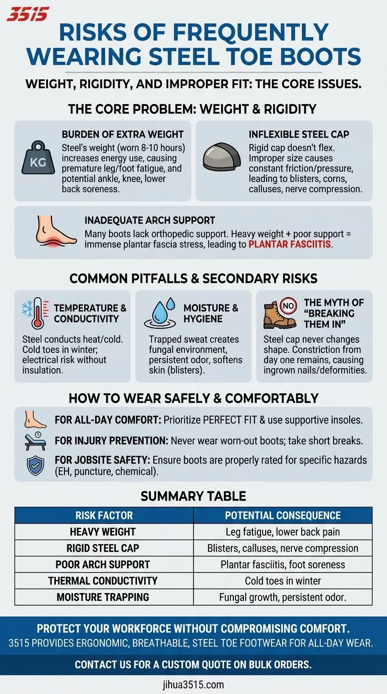 Каковы риски частого ношения ботинок со стальным носком? Избегайте боли в ногах и долгосрочных травм Визуальное руководство