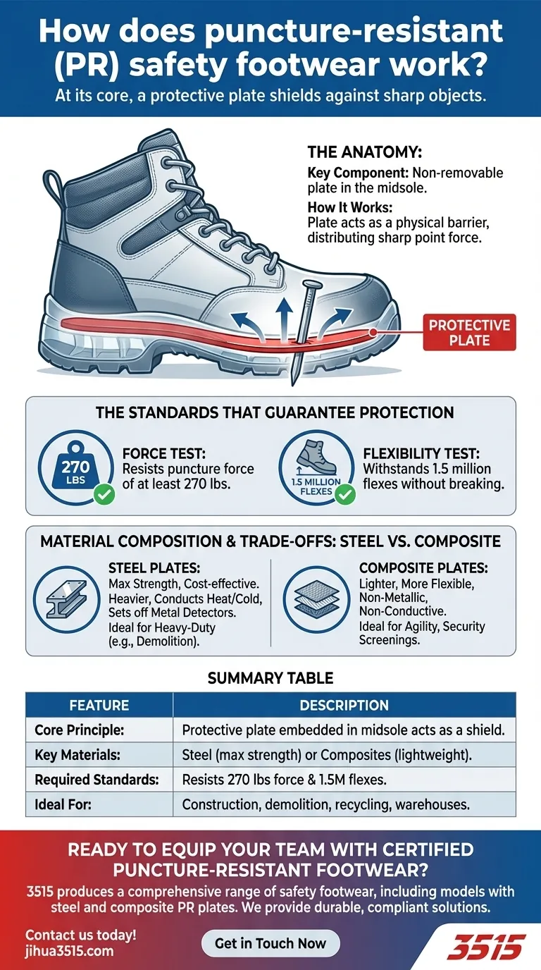 ¿Cómo funcionan las botas de seguridad resistentes a perforaciones (PR)? La guía definitiva para la protección de la planta del pie Guía Visual