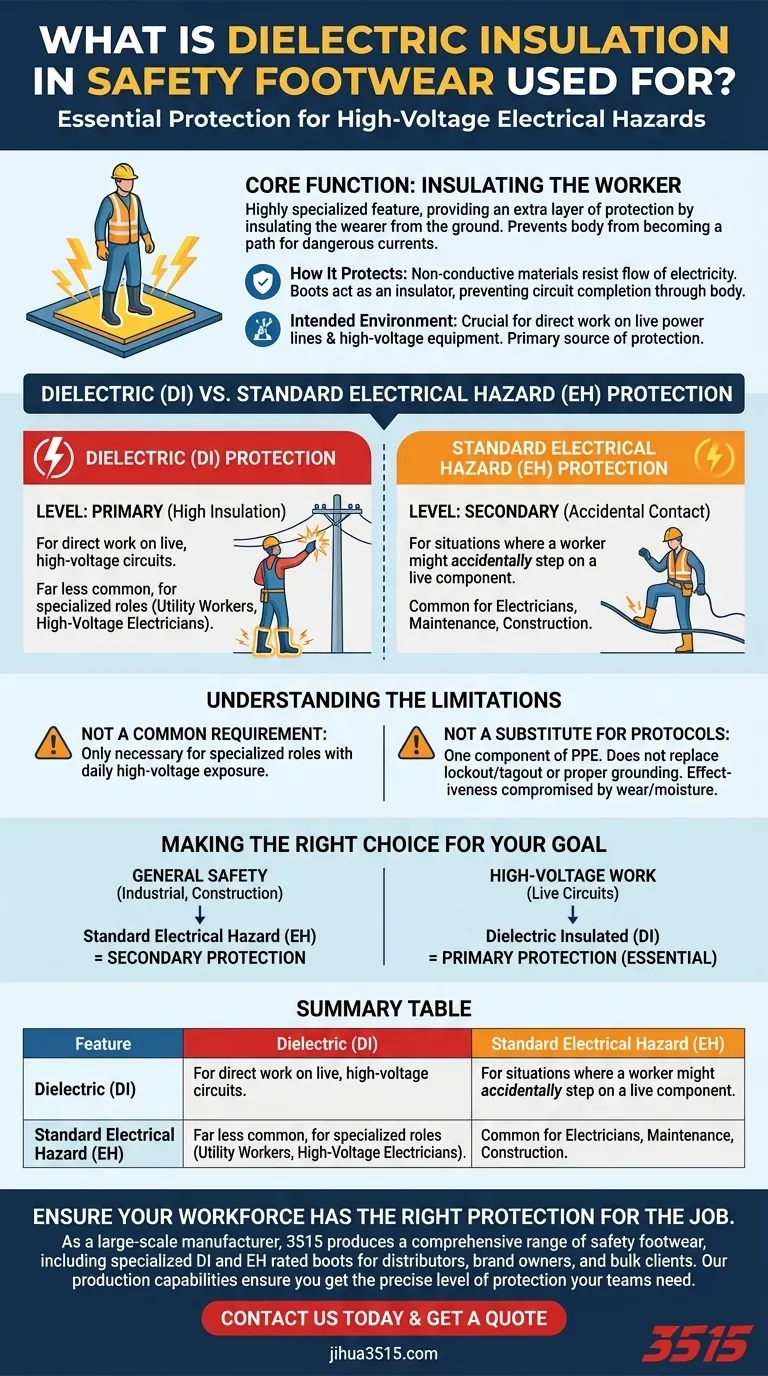 À quoi sert l'isolation diélectrique dans les chaussures de sécurité ? Protection essentielle pour les travaux sous haute tension Guide Visuel