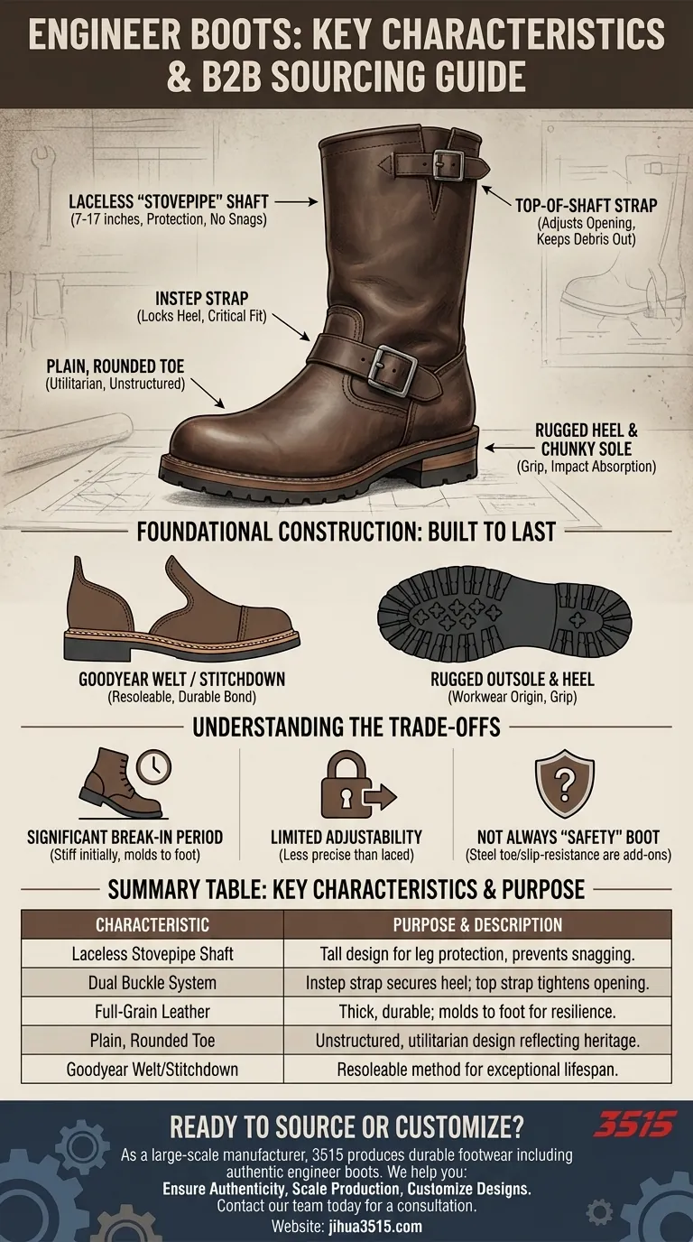 Quelles sont les caractéristiques clés qui définissent les bottes d'ingénieur ? Décryptage du design emblématique du vêtement de travail Guide Visuel