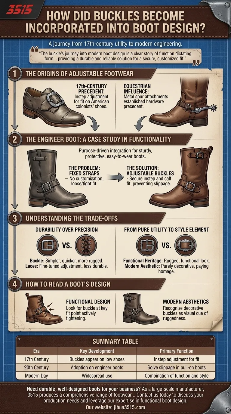 Comment les boucles ont-elles été intégrées à la conception des bottes ? De la fonction du 17e siècle au style moderne Guide Visuel