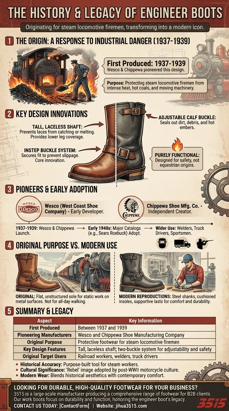 Quand et par qui les bottes d'ingénieur ont-elles été produites pour la première fois ? Découvrez les origines d'une icône industrielle Guide Visuel