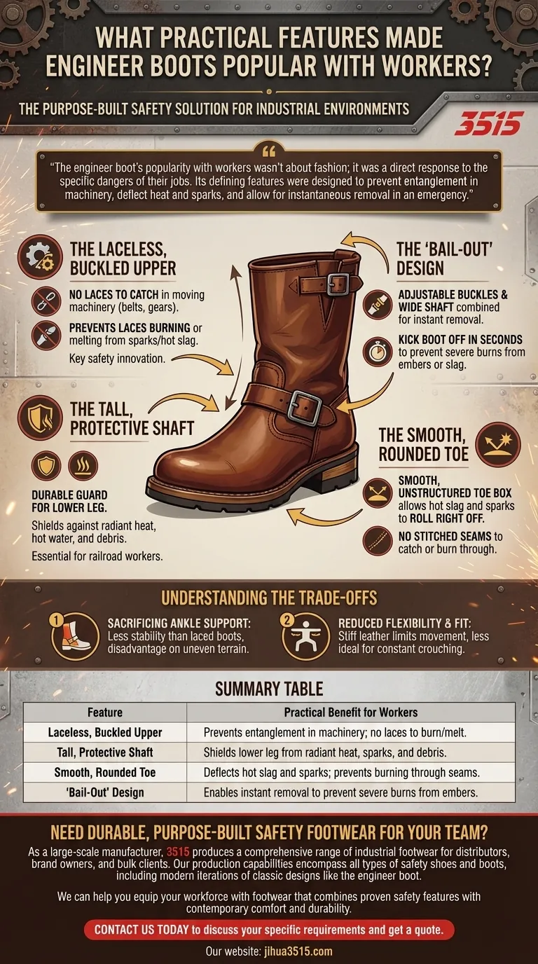What practical features made engineer boots popular with workers? The Ultimate Guide to Industrial Safety Footwear Visual Guide