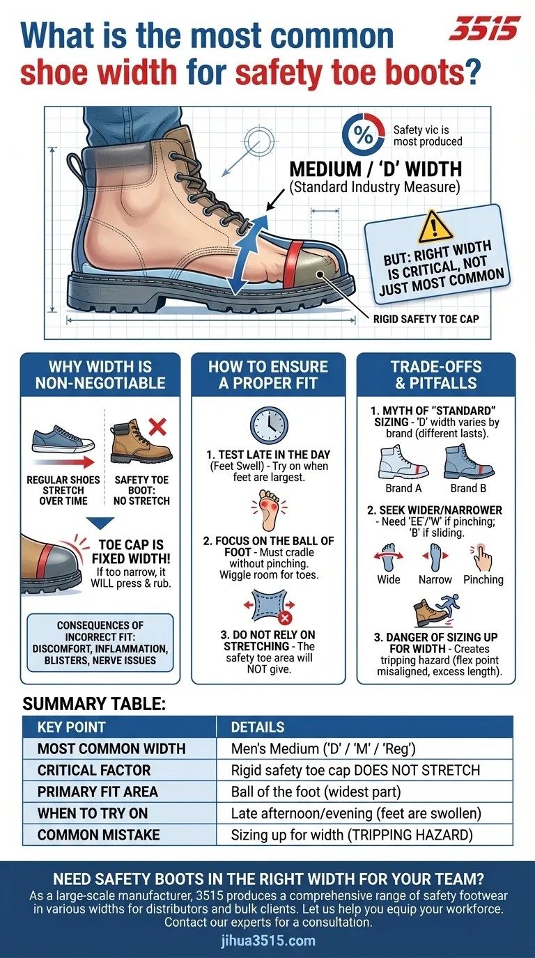 Qual è la larghezza della scarpa più comune per gli stivali con punta di sicurezza? La guida critica alla calzata per comfort e sicurezza Guida Visiva
