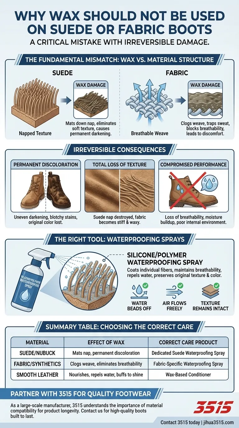 Pourquoi ne faut-il pas utiliser de cire sur des bottes en daim ou en tissu ? Évitez les dommages permanents à vos chaussures Guide Visuel