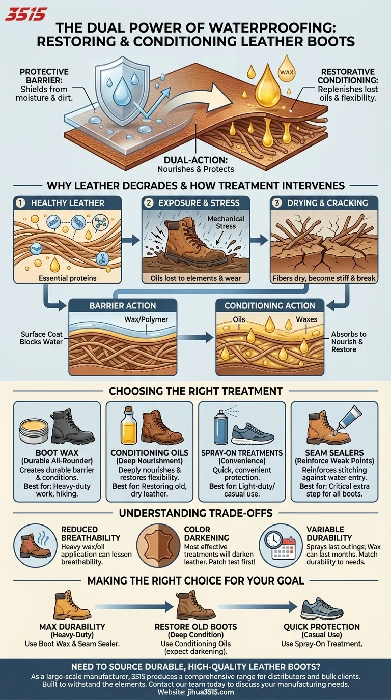 Comment l'imperméabilisation peut-elle restaurer et conditionner les bottes en cuir ? Prolongez la durée de vie de vos bottes grâce à un soin double action Guide Visuel