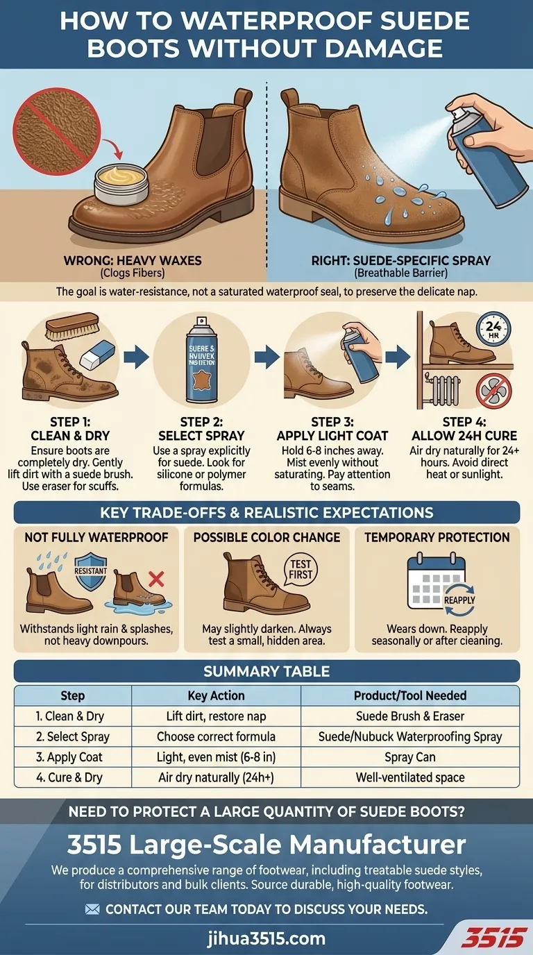 Comment imperméabiliser des bottes en daim sans les endommager ? Guide étape par étape pour une protection douce Guide Visuel