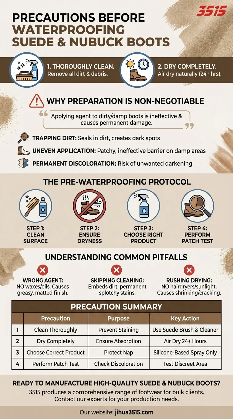 Quelles précautions faut-il prendre avant d'imperméabiliser des bottes en daim ou en nubuck ? Protégez votre investissement Guide Visuel