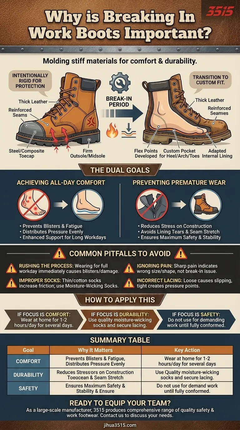 Pourquoi le rodage des bottes de travail est-il important ? Assurer le confort et la durabilité à long terme Guide Visuel