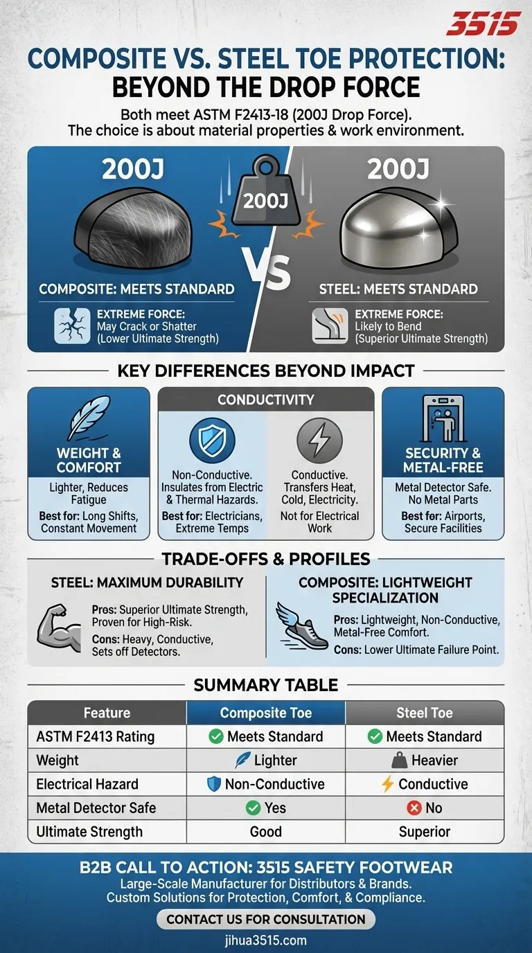 Come si confronta la protezione delle punte composite con quelle in acciaio? Scegli lo stivale di sicurezza giusto per il tuo lavoro Guida Visiva