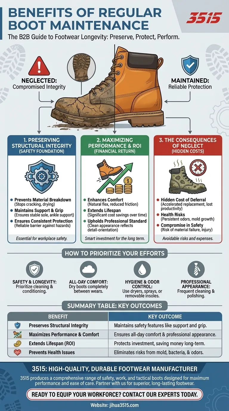 ¿Cuáles son los beneficios del mantenimiento regular de las botas? Prolonga la vida útil de las botas y mejora la seguridad Guía Visual