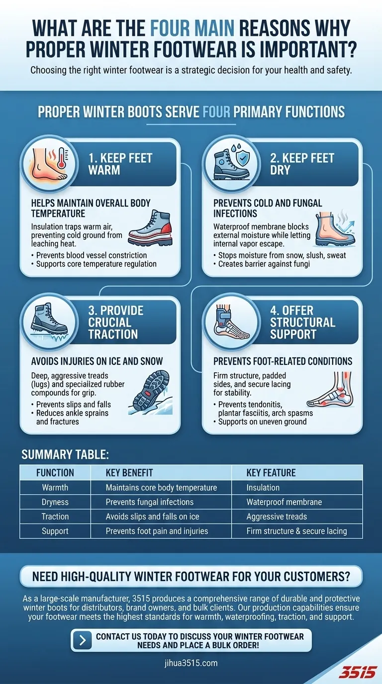 Quelles sont les quatre principales raisons pour lesquelles des chaussures d'hiver appropriées sont importantes ? Protégez votre santé par temps froid Guide Visuel