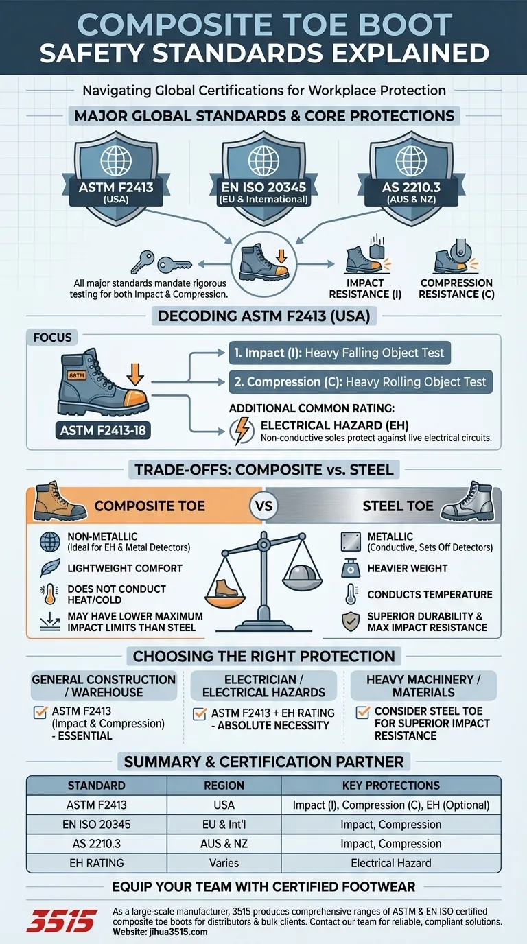 À quelles normes de sécurité les bottes à embout composite sont-elles conformes ? Un guide de l'ASTM, de l'EN ISO et plus encore. Guide Visuel