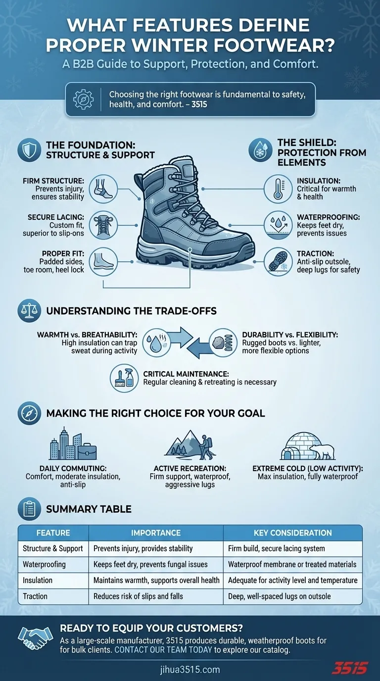 Quali caratteristiche cercare nelle calzature invernali adeguate? Stai al sicuro e al caldo quest'inverno Guida Visiva