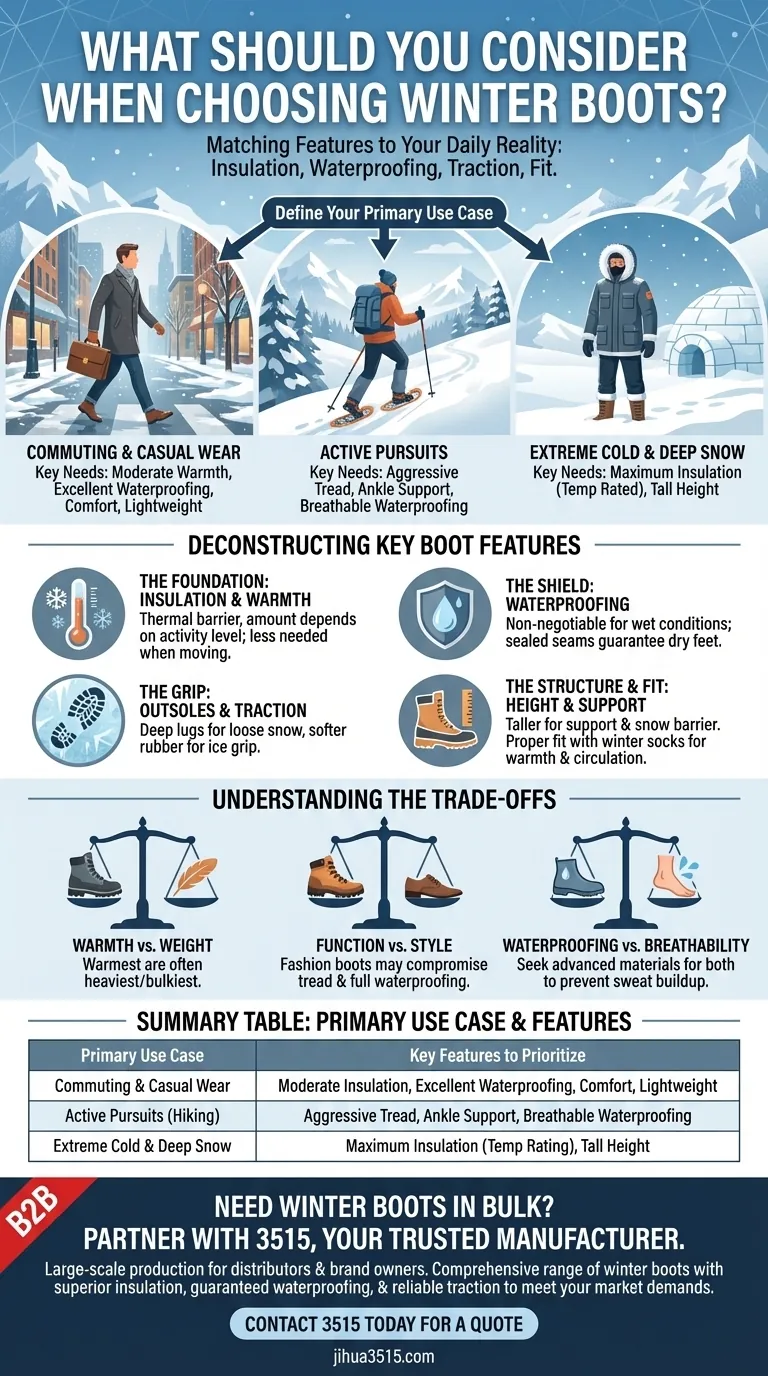 Que faut-il considérer lors du choix de bottes d'hiver ? Trouvez la paire parfaite pour vos besoins hivernaux. Guide Visuel