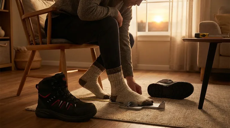 Qual è il momento migliore della giornata per misurare i piedi per la taglia degli stivali? Misura la sera per una vestibilità perfetta