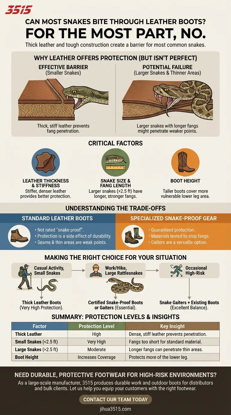 هل يمكن لمعظم الثعابين أن تعض من خلال أحذية جلدية؟ اكتشف مستوى الحماية الحقيقي دليل مرئي