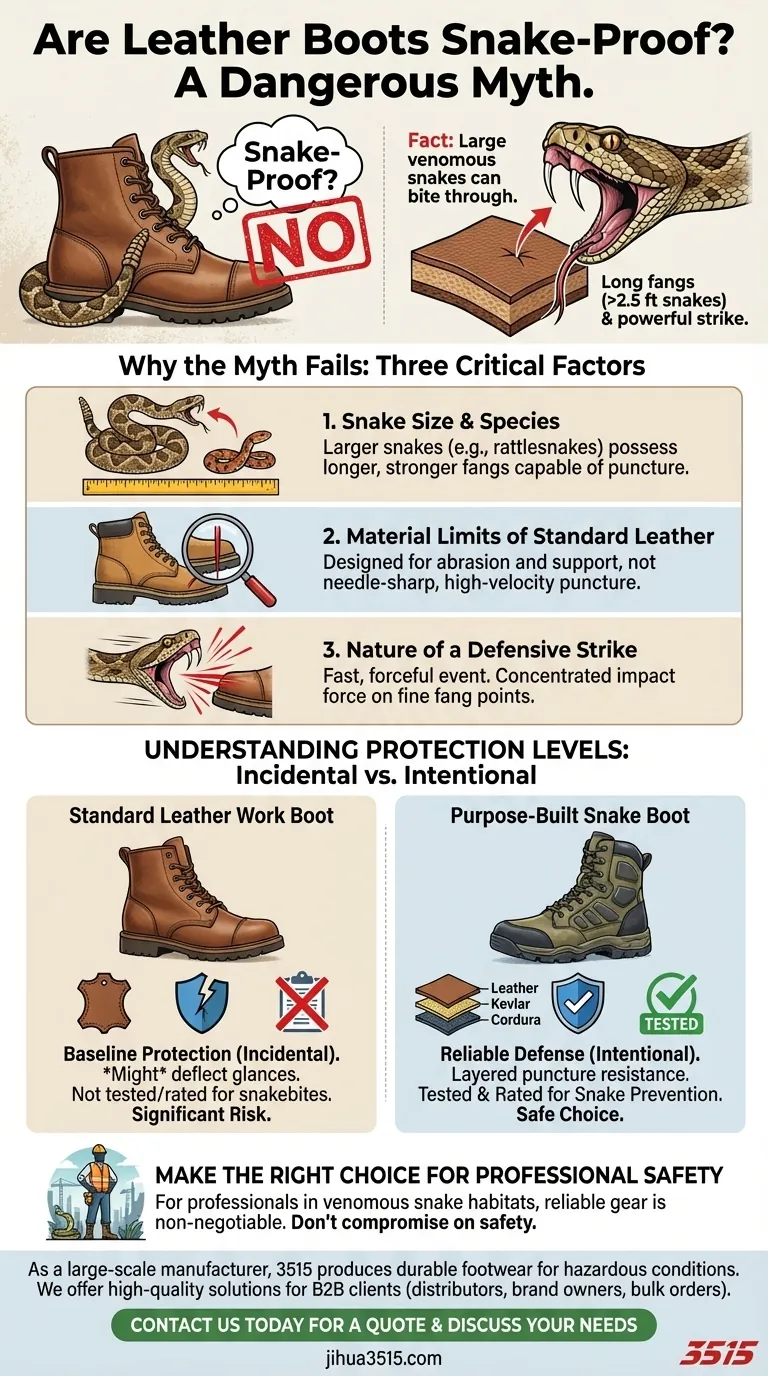 Existe-t-il des mythes sur les serpents qui mordent à travers des bottes en cuir ? La vérité sur la protection des chaussures Guide Visuel